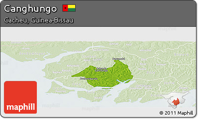 Physical Panoramic Map of Canghungo, lighten
