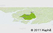 Physical Panoramic Map of Canghungo, lighten