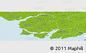 Physical Panoramic Map of Canghungo