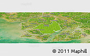 Physical Panoramic Map of Canghungo, satellite outside