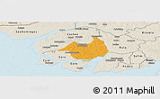 Political Panoramic Map of Canghungo, shaded relief outside