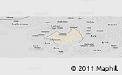 Shaded Relief Panoramic Map of Canghungo, desaturated