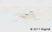 Shaded Relief Panoramic Map of Canghungo, lighten