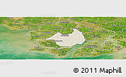 Shaded Relief Panoramic Map of Canghungo, satellite outside