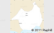 Classic Style Simple Map of Canghungo, single color outside