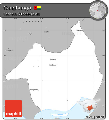 Gray Simple Map of Canghungo