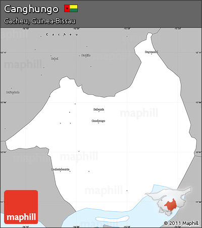 Gray Simple Map of Canghungo