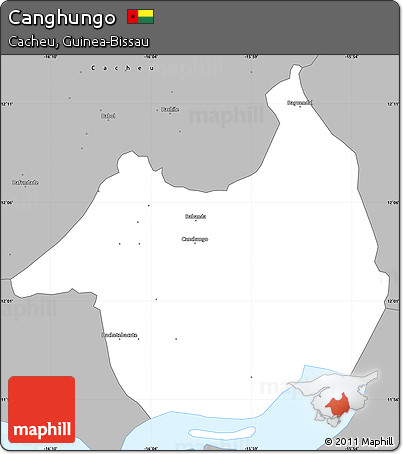 Gray Simple Map of Canghungo