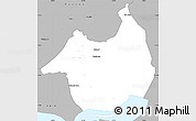 Gray Simple Map of Canghungo