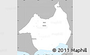 Gray Simple Map of Canghungo, single color outside