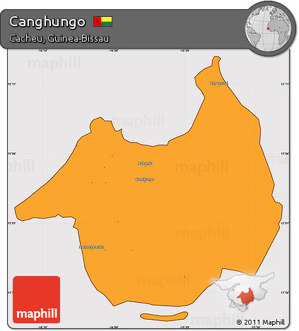 Political Simple Map of Canghungo, cropped outside