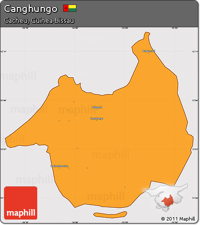 Political Simple Map of Canghungo, cropped outside