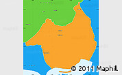 Political Simple Map of Canghungo