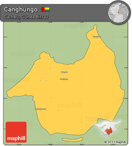 Savanna Style Simple Map of Canghungo, cropped outside