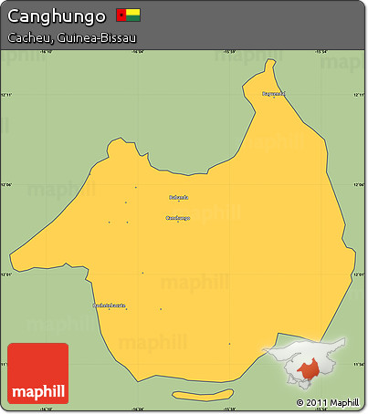 Savanna Style Simple Map of Canghungo, cropped outside