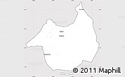 Silver Style Simple Map of Canghungo, cropped outside