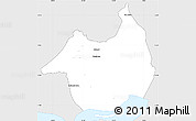 Silver Style Simple Map of Canghungo, single color outside
