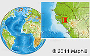 Physical Location Map of Gabu