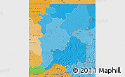Political Shades Map of Gabu