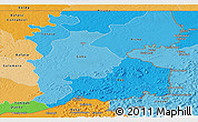 Political Shades Panoramic Map of Gabu