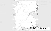 Silver Style Simple Map of Gabu