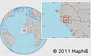 Gray Location Map of Farim