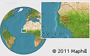 Satellite Location Map of Farim