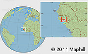 Savanna Style Location Map of Farim, highlighted parent region