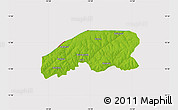Physical Map of Farim, cropped outside