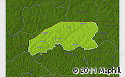 Physical Map of Farim, darken