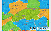 Physical Map of Farim, political outside