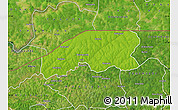 Physical Map of Farim, satellite outside