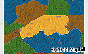 Political Map of Farim, darken