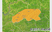 Political Map of Farim, satellite outside