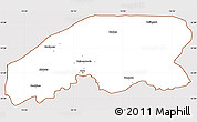 Classic Style Simple Map of Farim, cropped outside