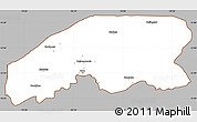 Gray Simple Map of Farim, cropped outside