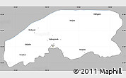 Gray Simple Map of Farim, single color outside