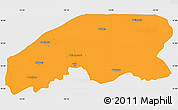 Political Simple Map of Farim, single color outside