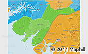 Political Shades 3D Map of Tombali