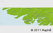 Physical Panoramic Map of Cacine