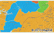 Political 3D Map of Quebo