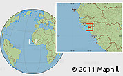 Savanna Style Location Map of Quebo