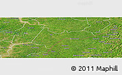 Satellite Panoramic Map of Quebo