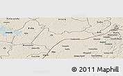 Shaded Relief Panoramic Map of Quebo