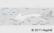 Silver Style Panoramic Map of Quebo