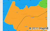Political Simple Map of Quebo
