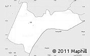 Silver Style Simple Map of Quebo