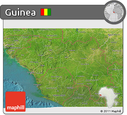 Satellite 3D Map of Guinea