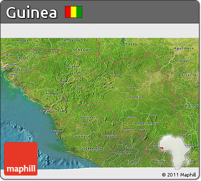 Satellite 3D Map of Guinea