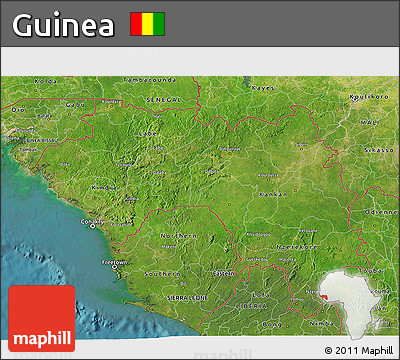 Satellite 3D Map of Guinea
